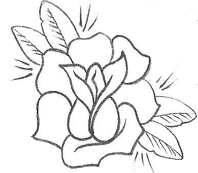 Flower Tattoo stencil