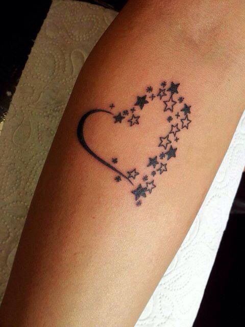 corazon con estrellas tattoo  Clip Art Library