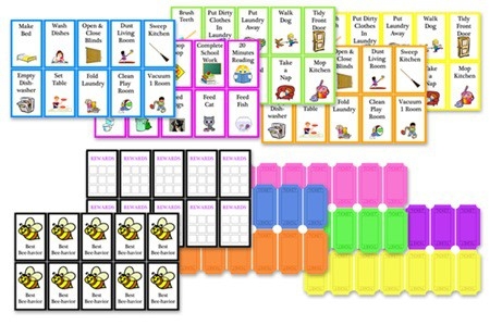 Printable Kids Chore Chart Cards & Reward System - Organize Daily Tasks