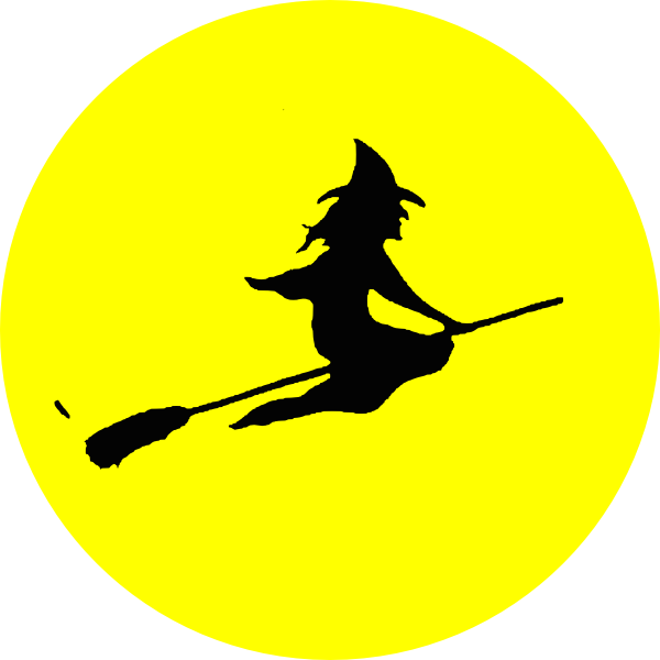 Witch Flying clip art - vector clip art online, royalty free 