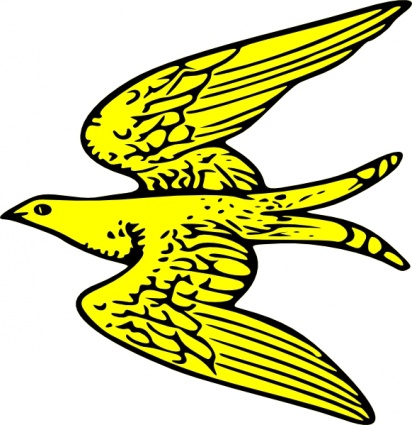 Flying Yellow Bird clip art - Download free Other vectors