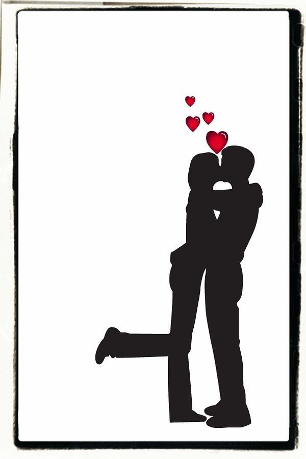 Kissing Couple by Ronel Broderick - Kissing Couple Photograph 