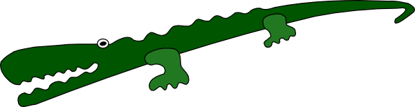 Cartoon Alligator Illustration - Free Clip Art for Education & Design