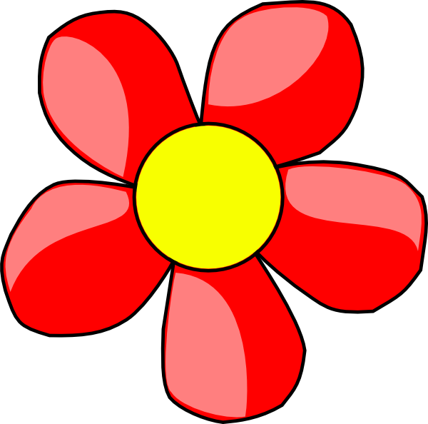 Red Flower clip art - vector clip art online, royalty free 