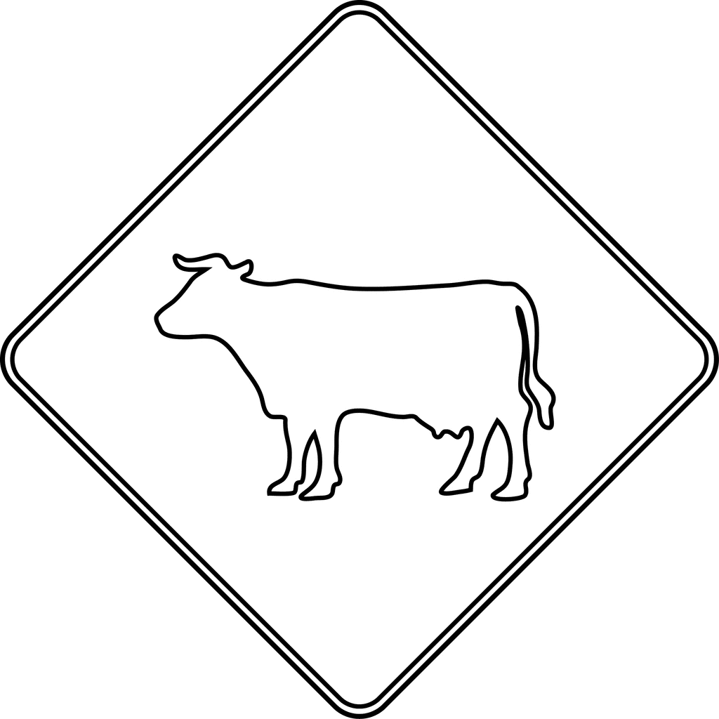 Cattle Crossing, Outline | ClipArt ETC