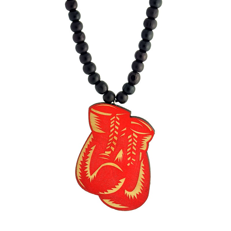 Boxing Glove Pendant - Hand Painted Pendant | SwaggWood