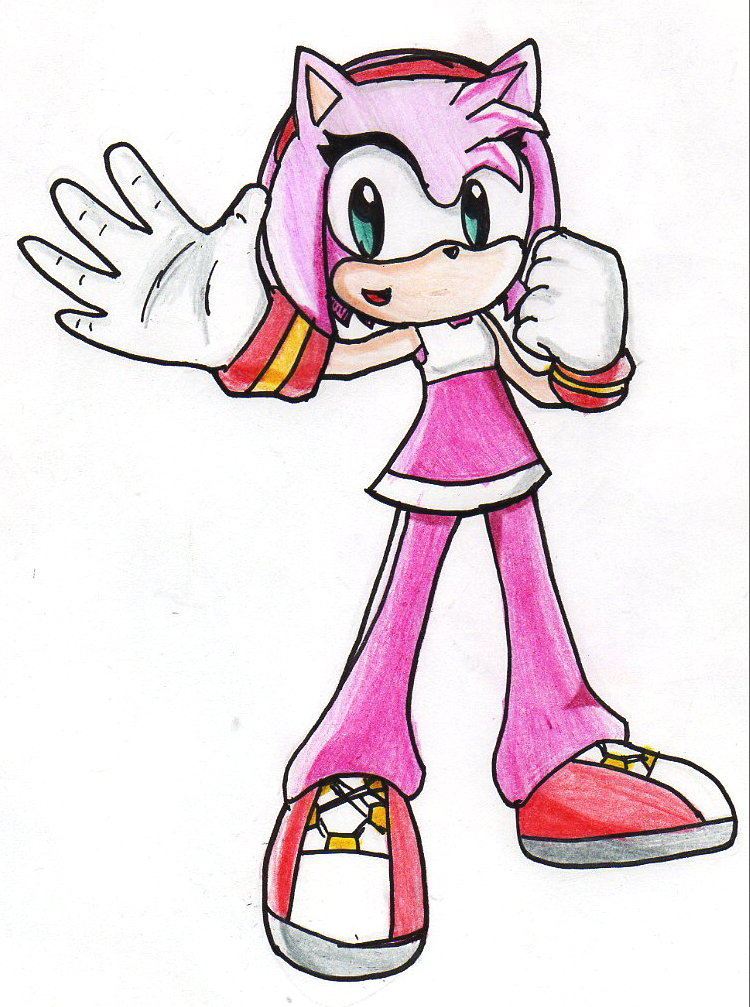 Amy Rose Character Art - Hand-Drawn Sonic Fan Illustration