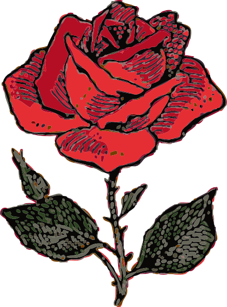 Rose clip art - vector clip art online, royalty free  public domain