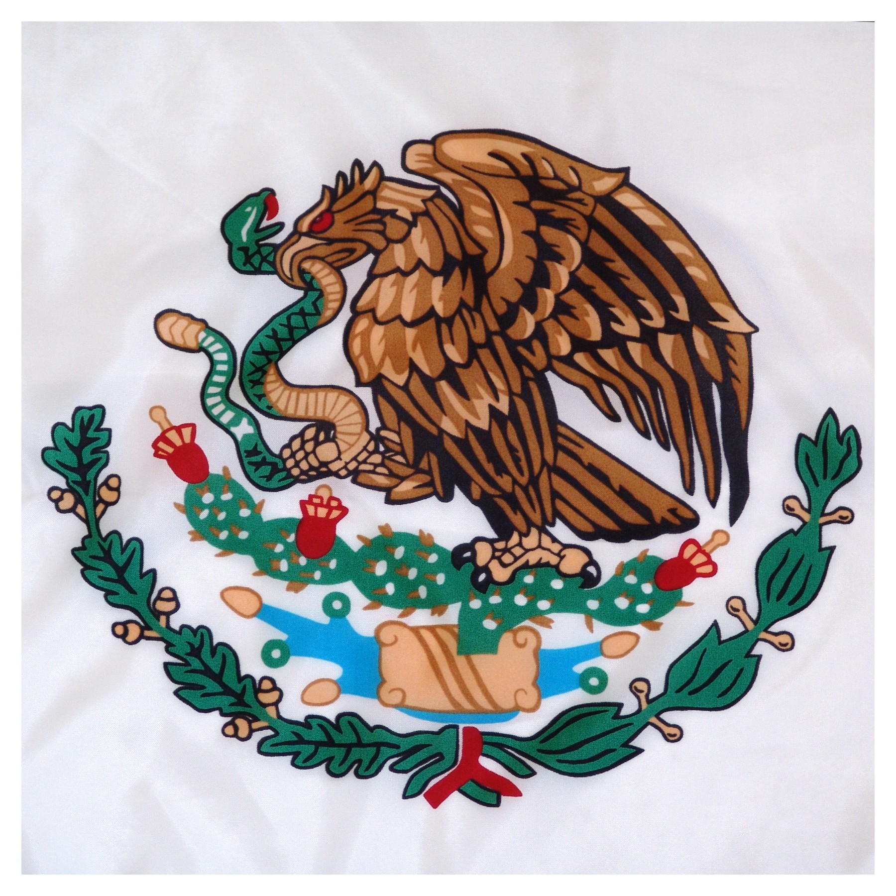 Mexico 3x5ft Nylon Flag with Pole Hem Only - Banner