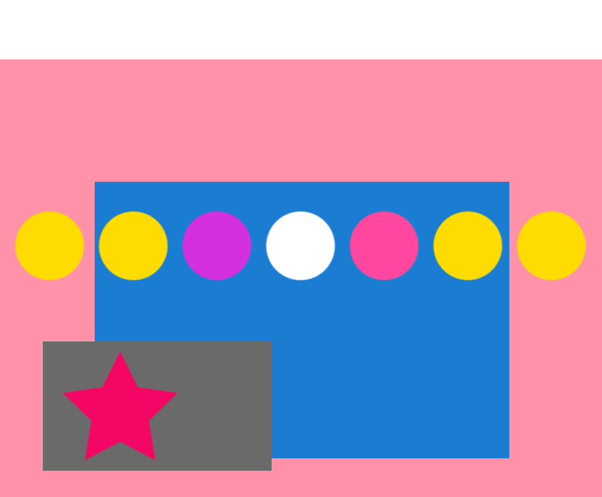Abstract Color Pattern Design - Vibrant Circles and Star Graphic