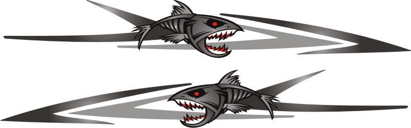 boat fish decals - Clip Art Library