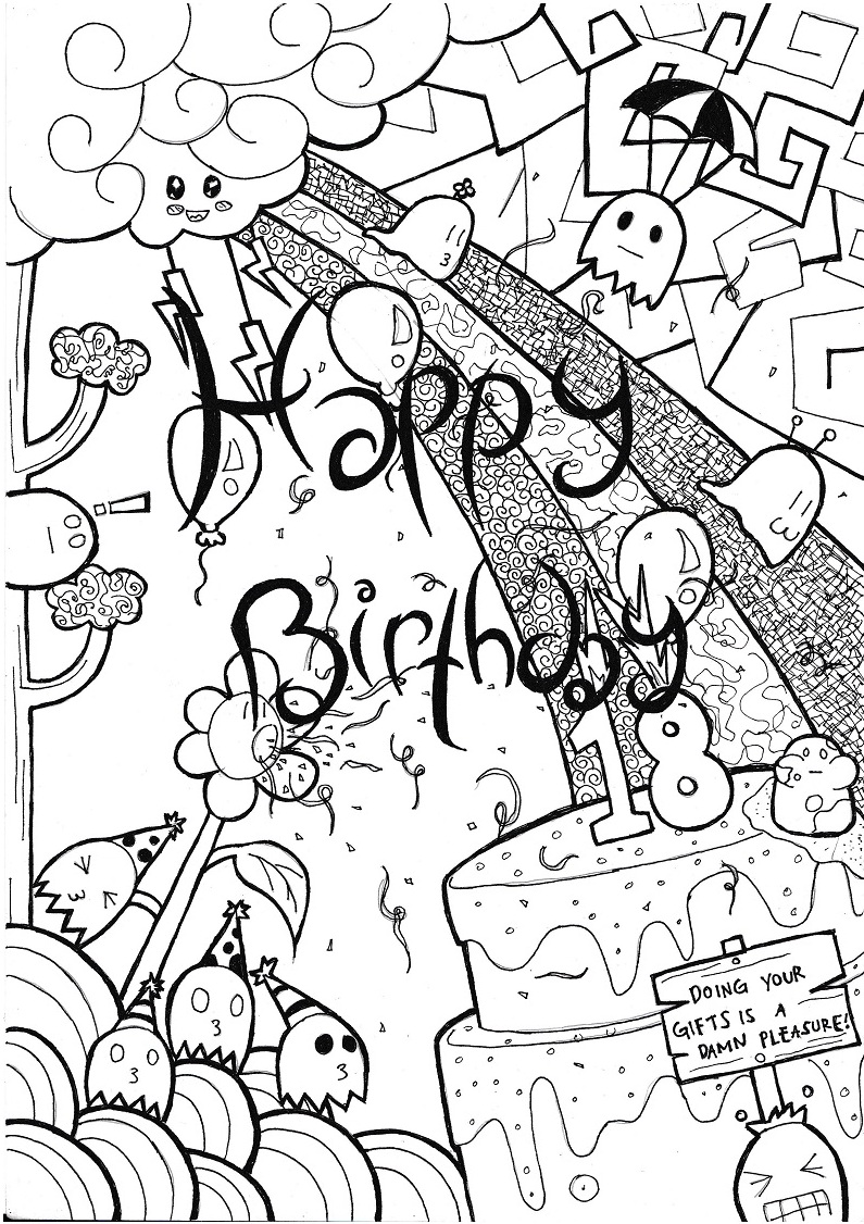 Diy easy birthday cake greetings card|Happy Birthday balloons banner card| Simple Creativ… | Happy birthday drawings, Happy birthday cards diy,  Birthday card drawing