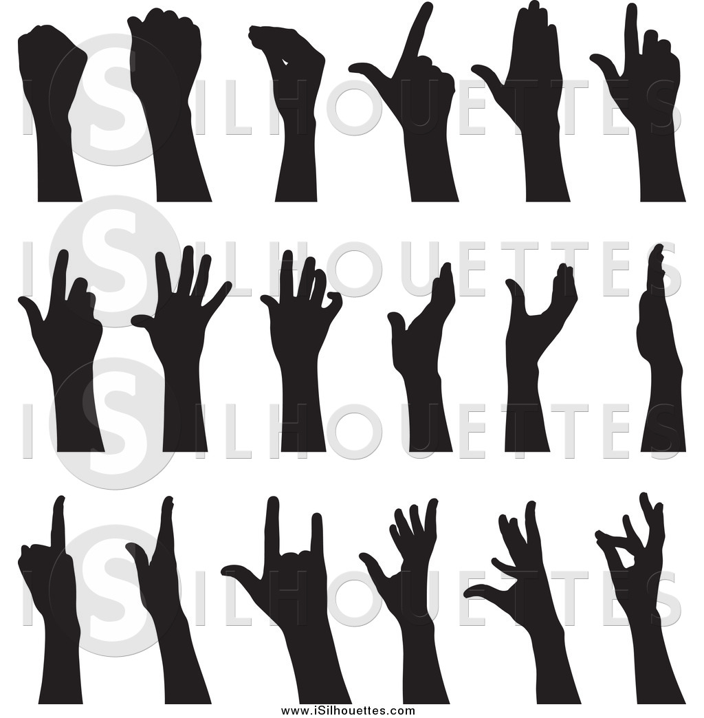 Royalty Free Stock Silhouette Designs of Hands