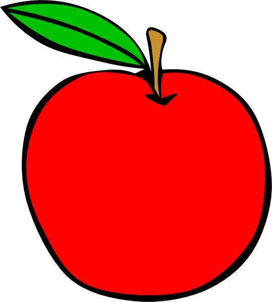 Red Apple Illustration - Free Clipart for Education and Design