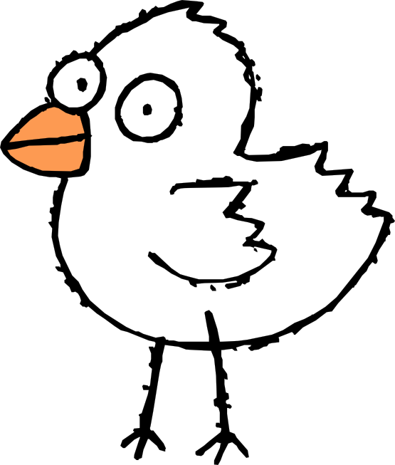 Cartoon Bird 2 Black White | Clipart library - Free Clipart Images