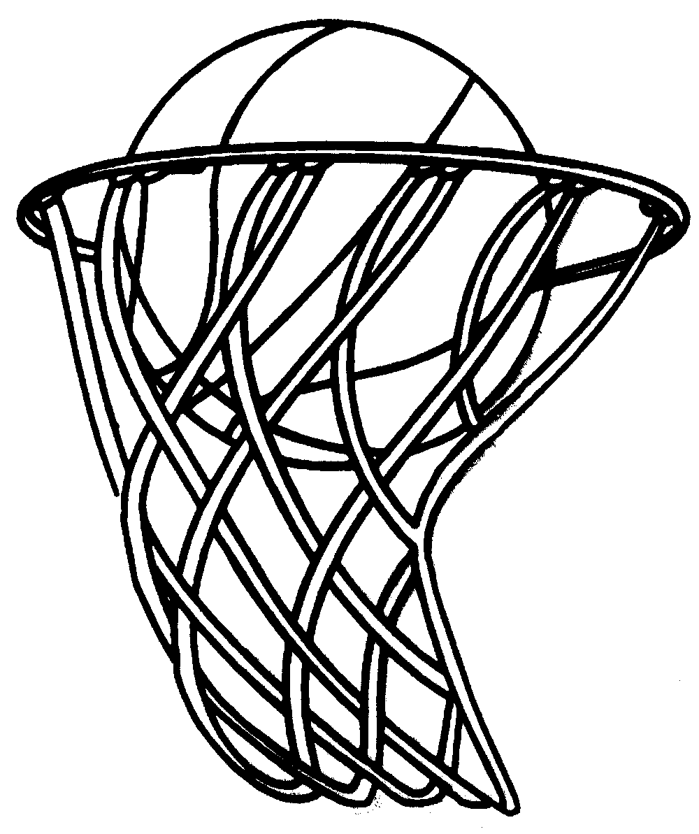Free Basketball Net Clipart Black And White, Download Free