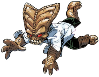 Insectoid Scientist Character - Dynamic Comic Art Illustration