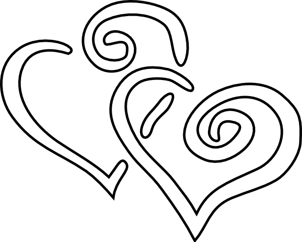 Heart Black And White Clip Art Vector Online Royalty Free 