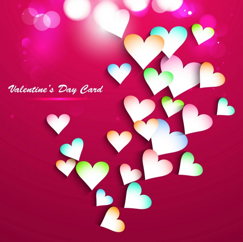 Valentine’s Day Card Design - Festive Hearts & Romantic Glow