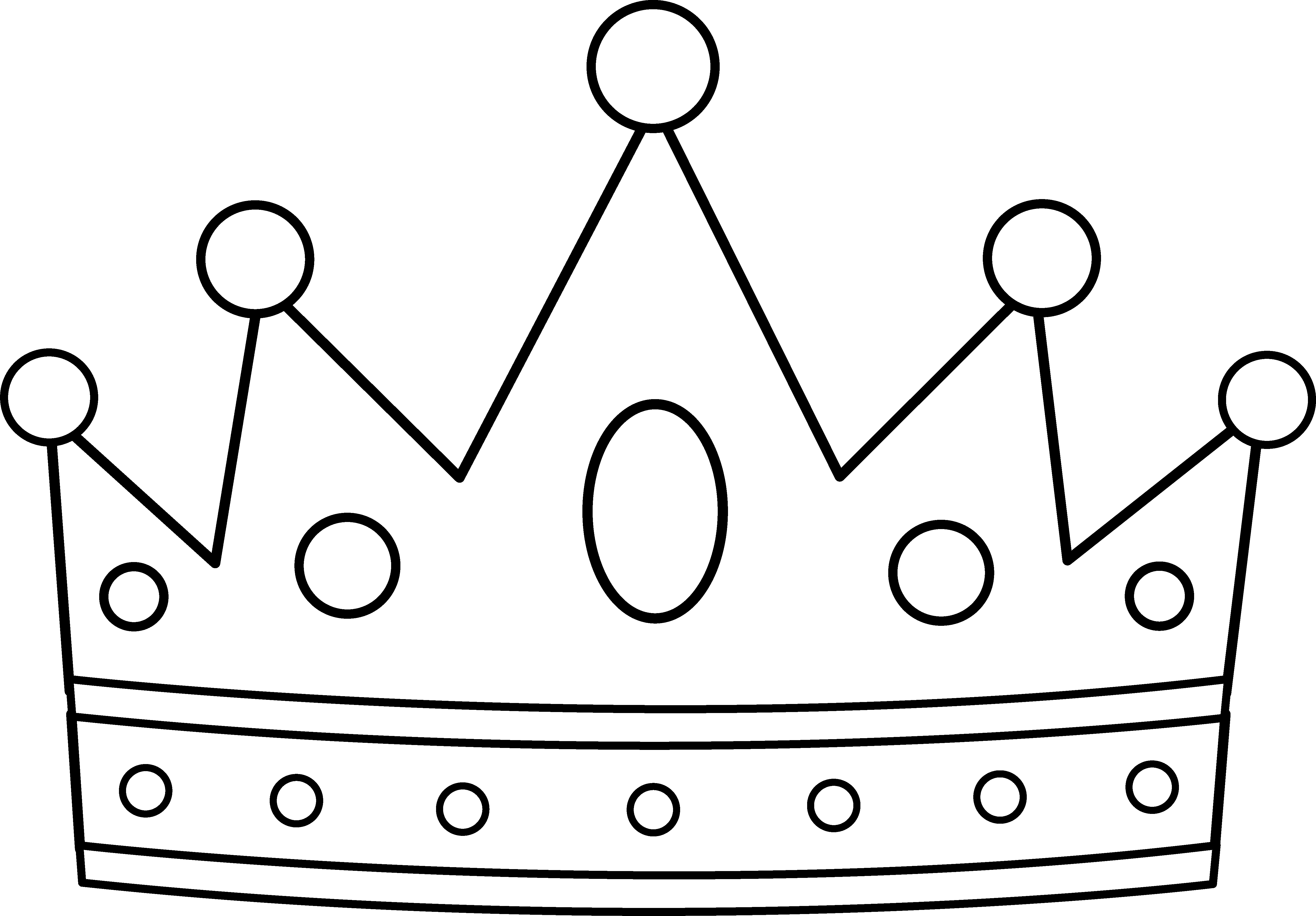 Royal Crown Coloring Page - Free Clip Art