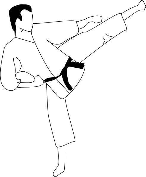 Karate Kick Clip Art at Clipart library - vector clip art online 