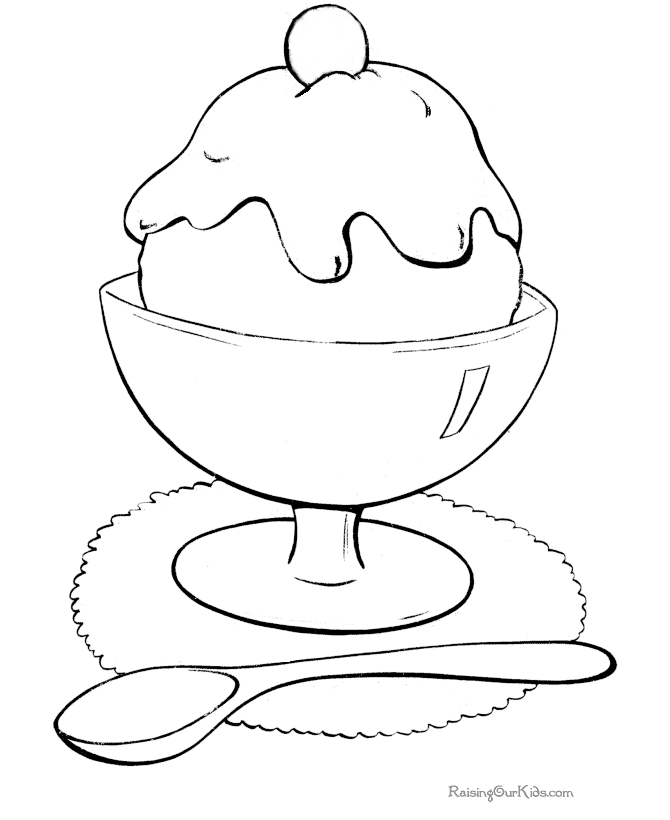 Ice Cream Sundae Coloring Pages Car Pictures