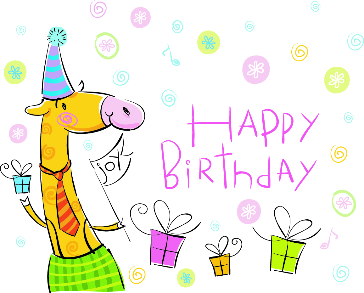 Gambar Happy Birthday Cartoon Images Free Download Clip Art Vector Cute ...