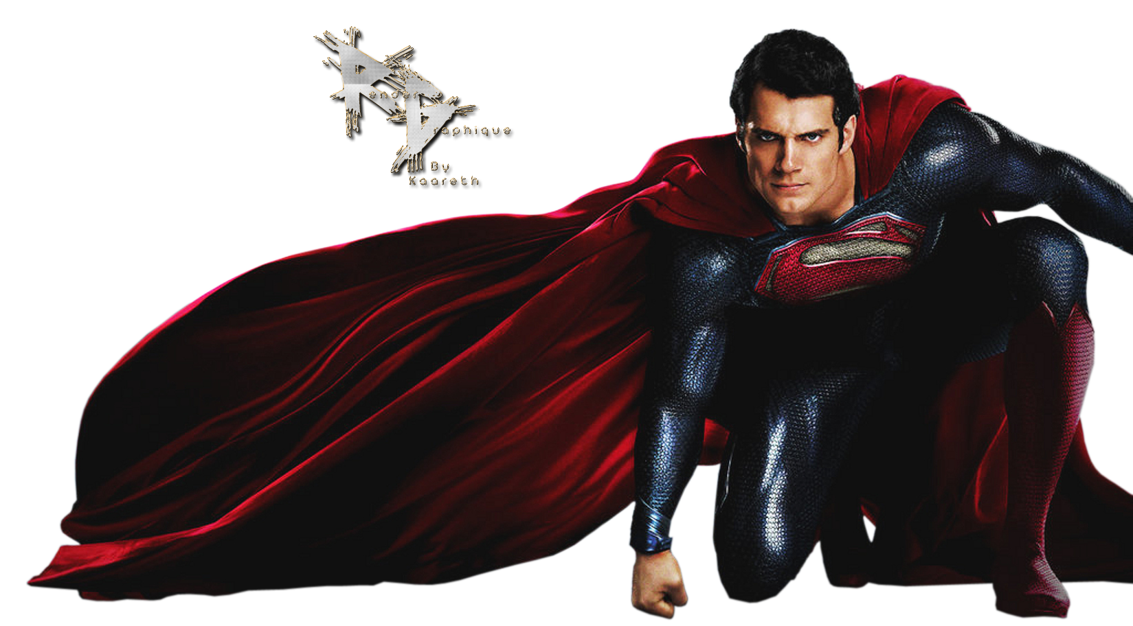 Render Superman Man of Steel cape rouge bleu - Movies and T.V 