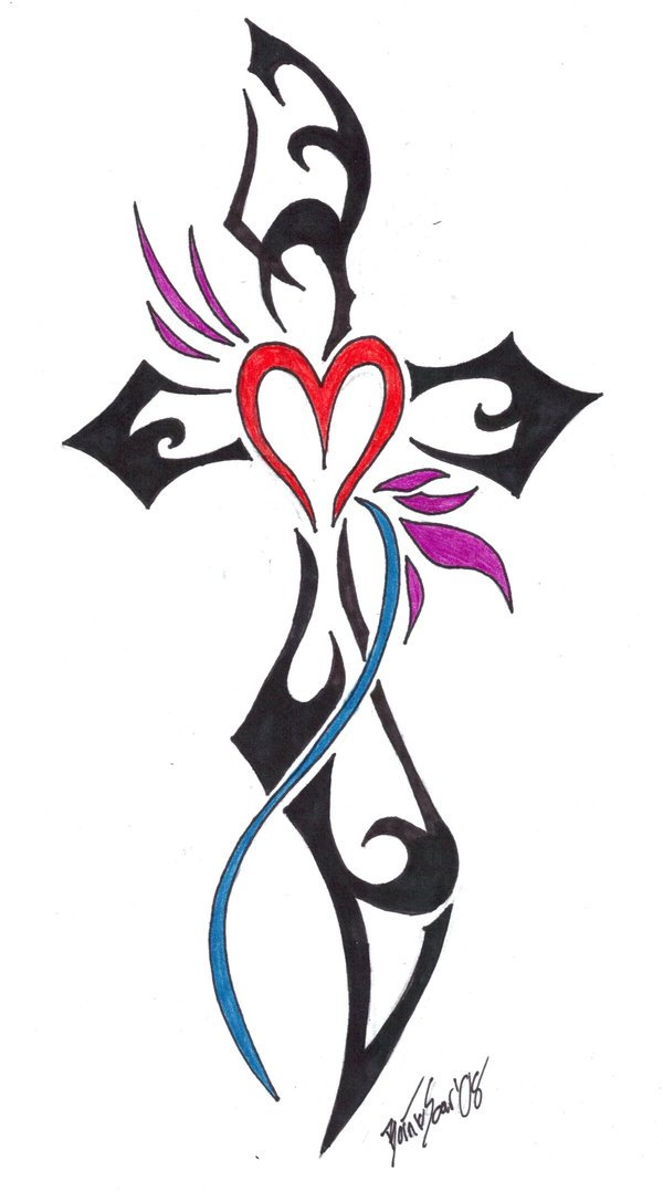 heart cross tattoo by joshing88 on DeviantArt