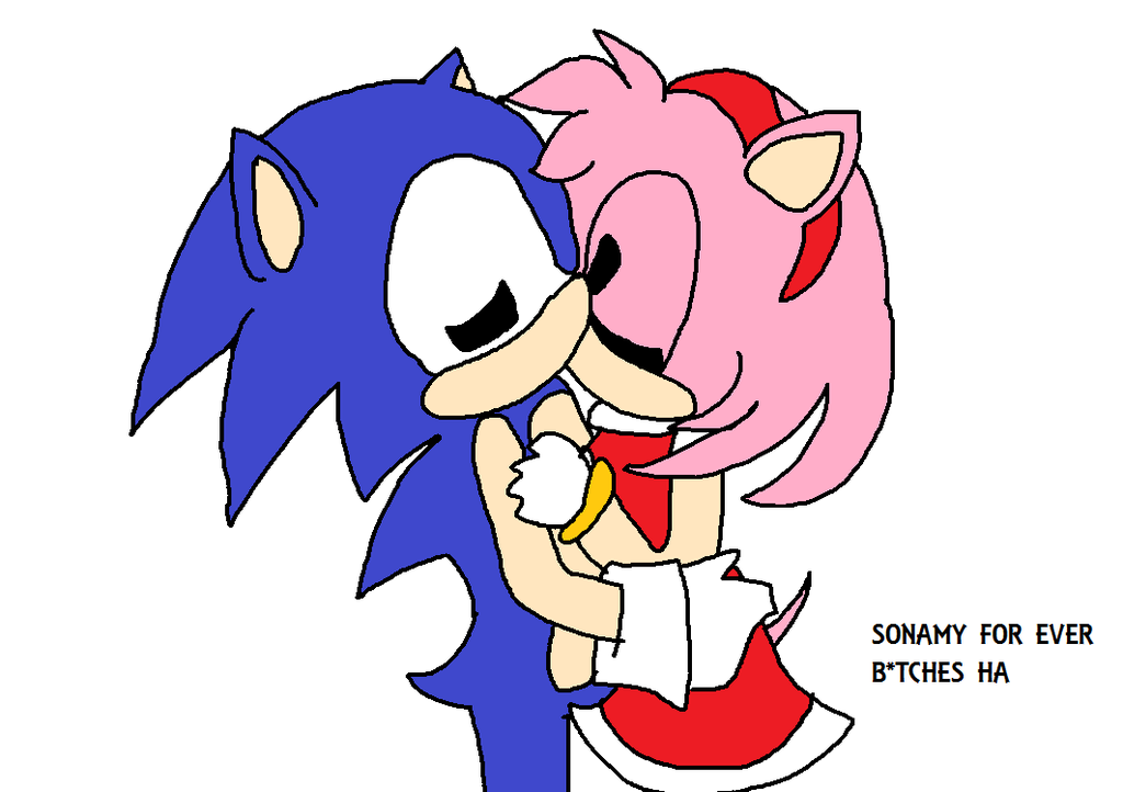 Sonic and Amy Hug - Iconic Fan Art Moment
