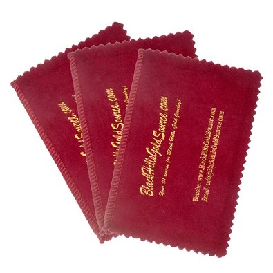 Premium Red Microfiber Jewelry Cleaning Cloths - Bulk Pack