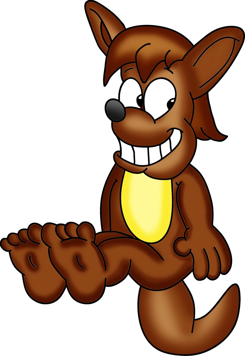 Friendly Cartoon Kangaroo Illustration - Free Clipart for Kids & Education