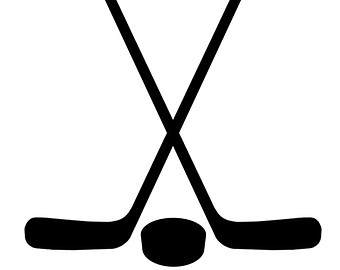 Hockey stick and skate Royalty Free Vector Image