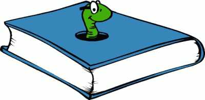 Bookworm Illustration - Fun Reading & Learning Concept Graphic