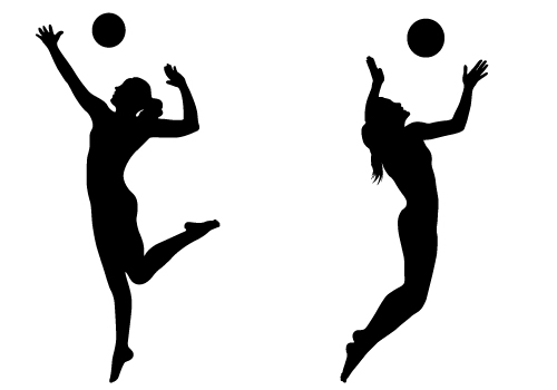Volleyball Player Silhouette Vector | imagebasket.net