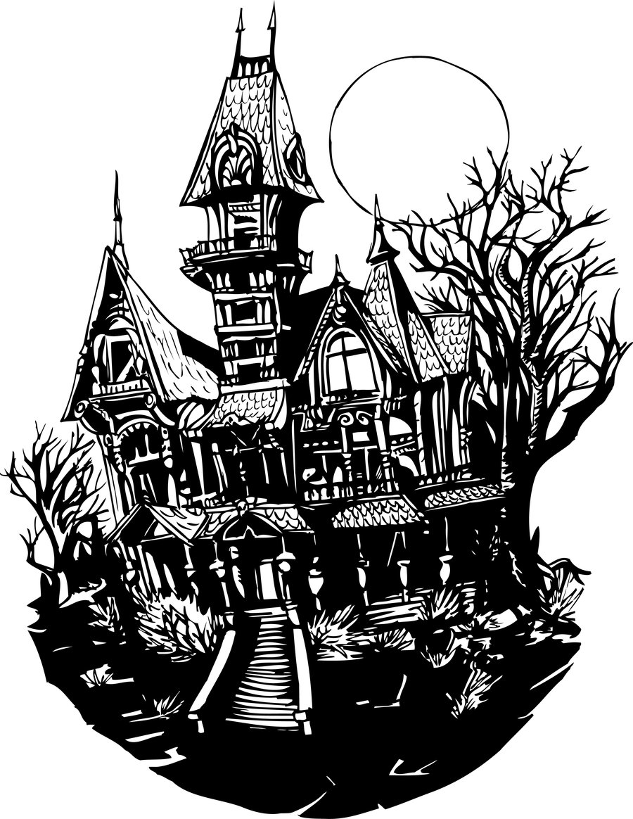 Haunted House Coloring Page | Clipart library - Free Clipart Images