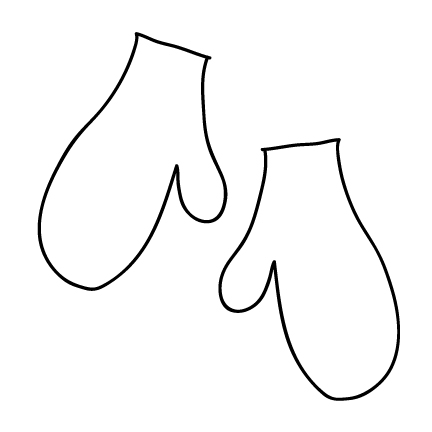 Free Mitten Outline, Download Free Mitten Outline png images, Free ...