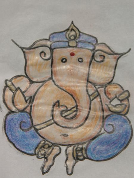 simple ganpati drawing kid - Clip Art Library