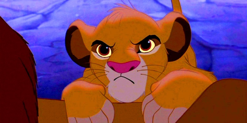 Simba’s Determined Expression - The Lion King Iconic Scene