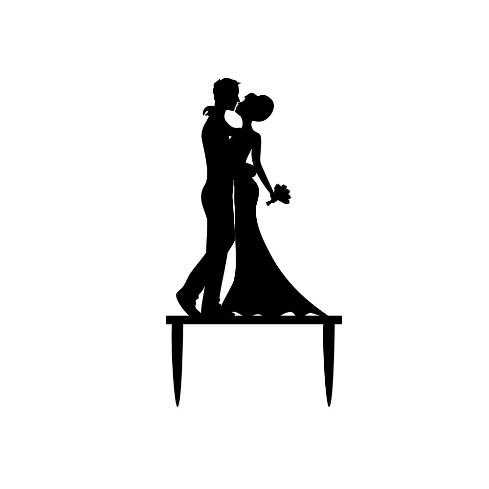 Bride And Groom Silhouette Wedding Clipart - High quality mobile 