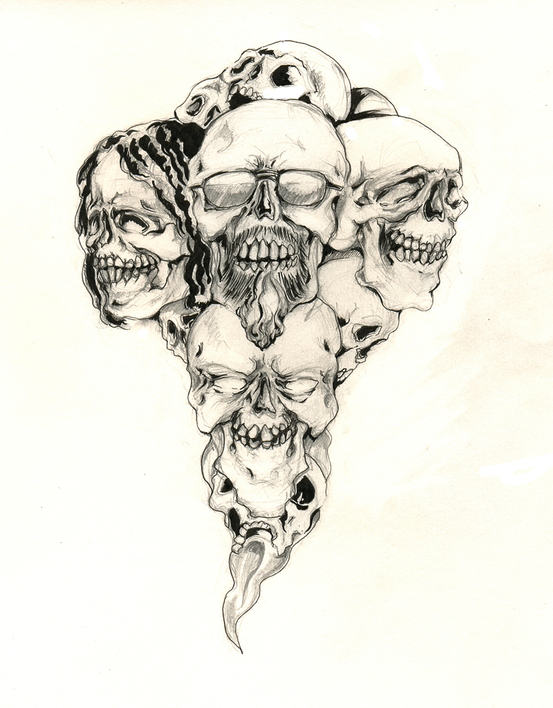 Free Skull Tattoo Design Skull Head Template Free Vector Free Download |  Vectors File