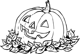 halloween pumpkin clipart black and white