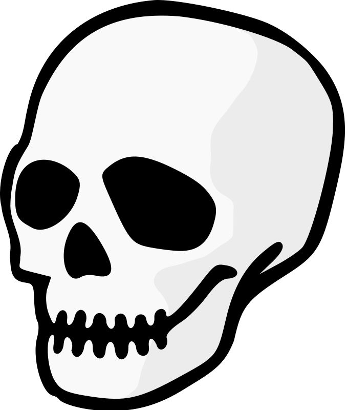 halloween skeleton head clipart