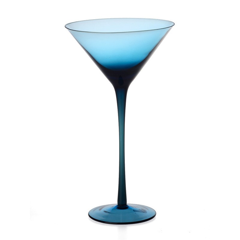 Premium Blue Gradient Martini Glass - Modern Barware Elegance