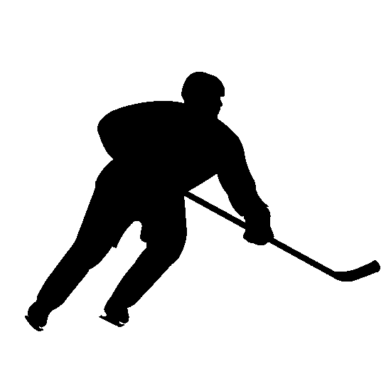 hockey clip art black and white