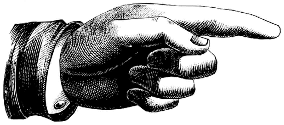 Vector graphics of finger pointing | Public domain vectors