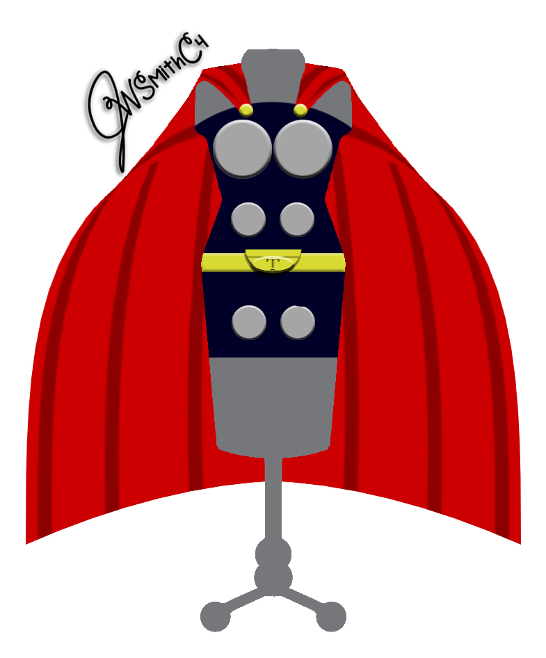 Thor-Inspired Superhero Costume Design - Digital Illustration