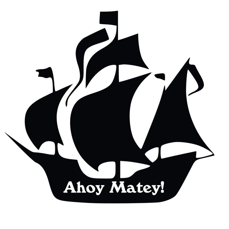 Pirate Ship Silhouette Vinyl Decal