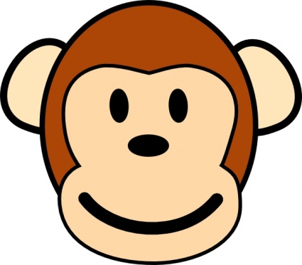 Baby Monkey Cartoon Face - Gallery