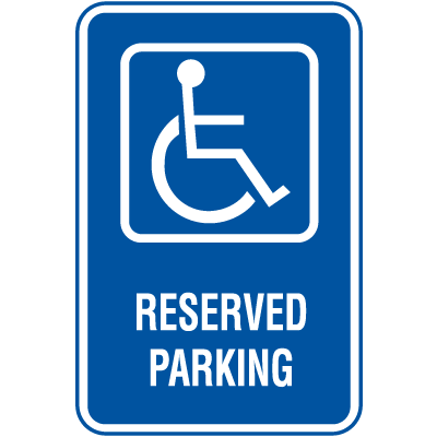 reserved parking sign blue - Clip Art Library